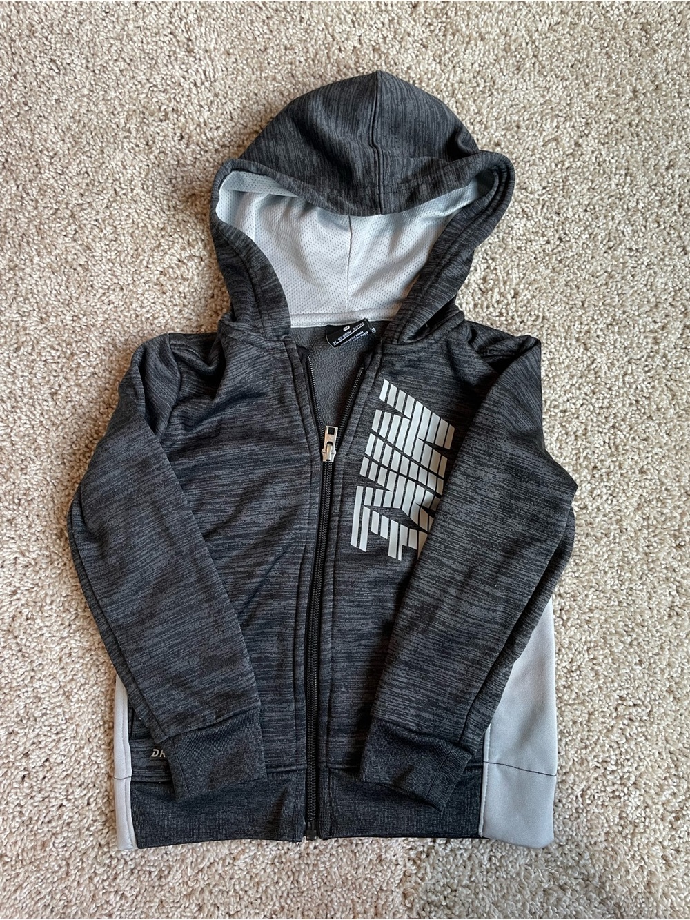 Nike Youth Charcoal Gray Hooded Zip Jacket
